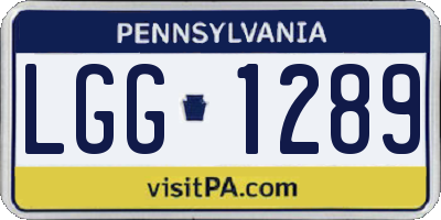 PA license plate LGG1289