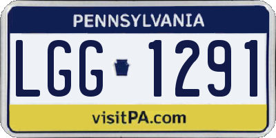 PA license plate LGG1291