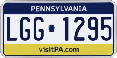 PA license plate LGG1295