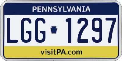 PA license plate LGG1297