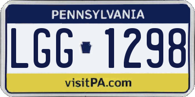 PA license plate LGG1298