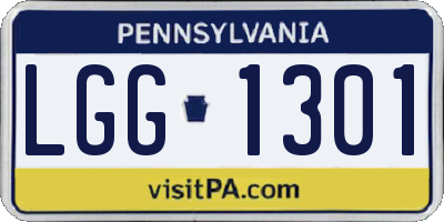PA license plate LGG1301