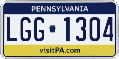 PA license plate LGG1304