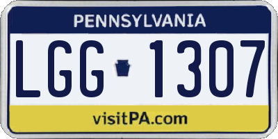PA license plate LGG1307