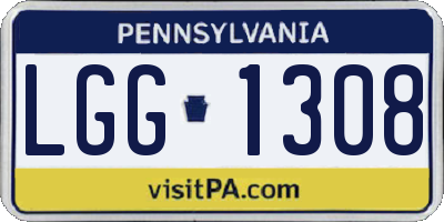 PA license plate LGG1308