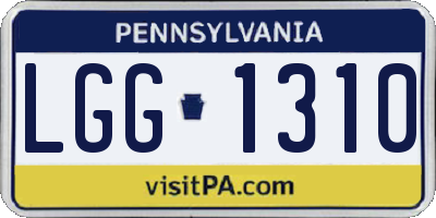 PA license plate LGG1310