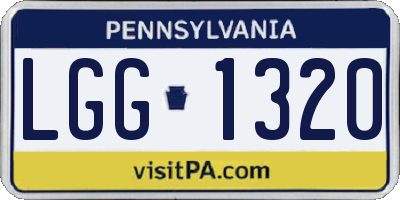 PA license plate LGG1320