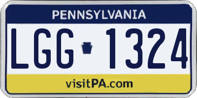 PA license plate LGG1324