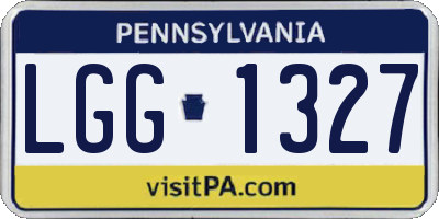 PA license plate LGG1327