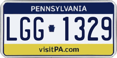 PA license plate LGG1329