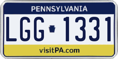 PA license plate LGG1331