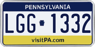 PA license plate LGG1332