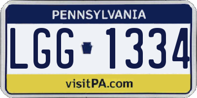 PA license plate LGG1334