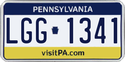 PA license plate LGG1341