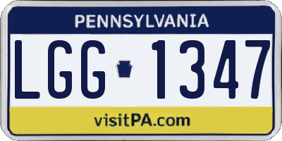 PA license plate LGG1347