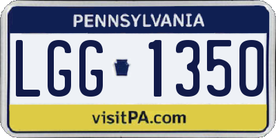 PA license plate LGG1350