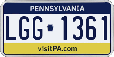 PA license plate LGG1361