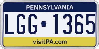PA license plate LGG1365