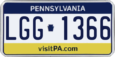 PA license plate LGG1366