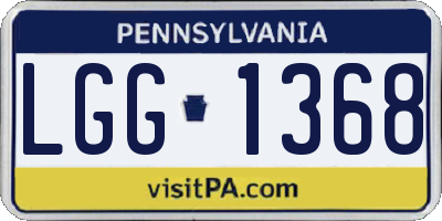 PA license plate LGG1368