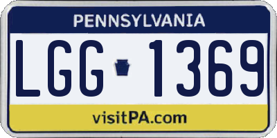 PA license plate LGG1369