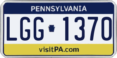 PA license plate LGG1370