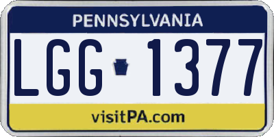 PA license plate LGG1377