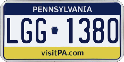 PA license plate LGG1380
