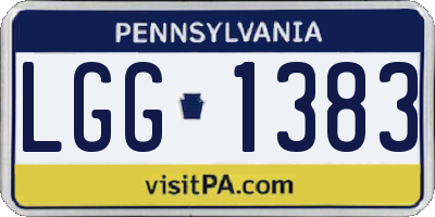 PA license plate LGG1383