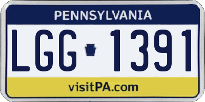 PA license plate LGG1391