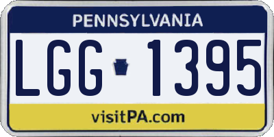PA license plate LGG1395