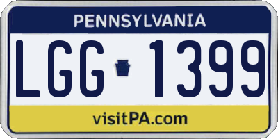 PA license plate LGG1399