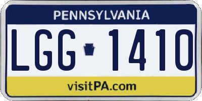PA license plate LGG1410