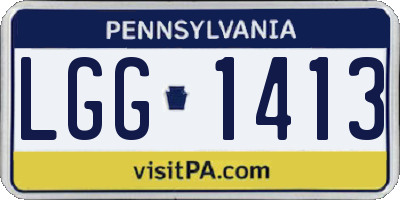 PA license plate LGG1413