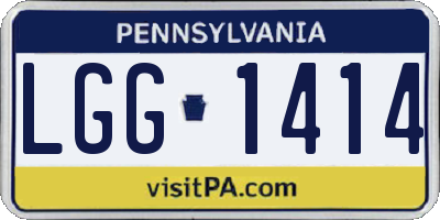 PA license plate LGG1414