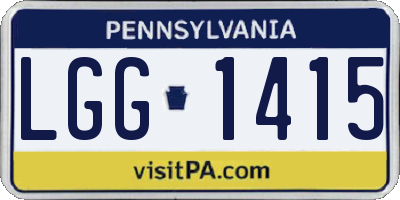 PA license plate LGG1415
