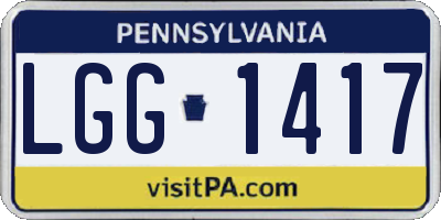 PA license plate LGG1417