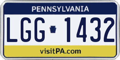 PA license plate LGG1432