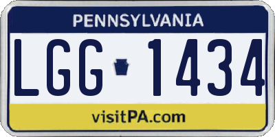 PA license plate LGG1434