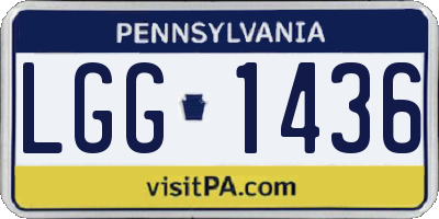 PA license plate LGG1436