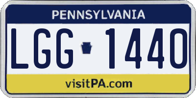 PA license plate LGG1440