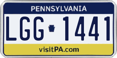 PA license plate LGG1441
