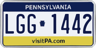 PA license plate LGG1442