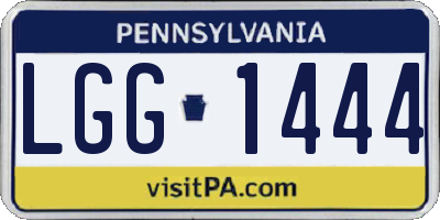 PA license plate LGG1444