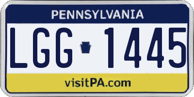 PA license plate LGG1445