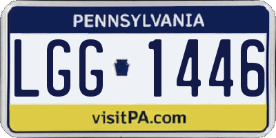 PA license plate LGG1446