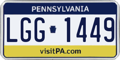 PA license plate LGG1449