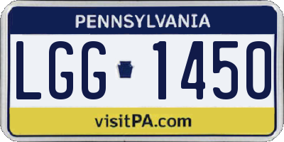 PA license plate LGG1450