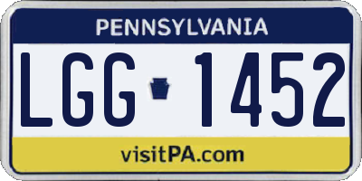 PA license plate LGG1452