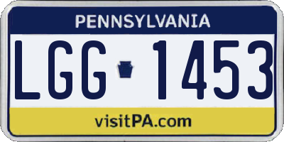 PA license plate LGG1453